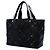Borsa Tote Chanel Old Travel Line in Nylon Nero - vista 2