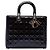Borsa Lady Dior Satchel Large in pelle vernice Cannage Viola Dior Porpora