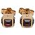 Orecchini a lobo Louis Vuitton placcati in oro con strass Gamble D'oro