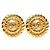 Orecchini a cerchio Chanel CC placcati oro D'oro