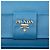 Borsa a tracolla Prada Saffiano Lux Bow Wallet On Strap Blu - vista 5