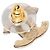 Orecchini Chanel CC placcati oro con strass e chiusura a farfalla D'oro - vista 3