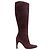 Eggplant Bally Suede Heeled Knee-High Boots Size 7.5 Purple