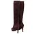 Eggplant Bally Suede Heeled Knee-High Boots Size 7.5 Purple - view 4