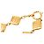 Gold Chanel CC Goldplattierte gesteppte Diamant-Halskette Golden - Ansicht 2