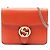 Borsa a tracolla Gucci Small Dollar Calfskin Interlocking G Arancione