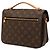 Borsa Louis Vuitton Monogram Pochette Metis Marrone - vista 2