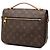 Borsa Louis Vuitton Monogram Pochette Metis marrone - vista 2