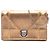 Borsa a tracolla Diorama con catena in vitello metallizzato oro Dior D'oro