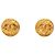 Orecchini a clip rotondi Chanel CC placcati oro D'oro
