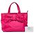 Prada Tessuto Canapa Logo Bow Satchel Rosa Pink - Ansicht 7