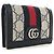 Cartera compacta Gucci GG Supreme Web Ophidia Beige - vista 10