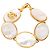 Bracciale rigido Chanel Gold Plated CC in Madreperla Dorato D'oro