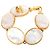 Bracciale rigido Chanel Gold Plated CC in Madreperla Dorato D'oro - vista 2