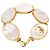 Bracciale rigido Chanel Gold Plated CC in Madreperla Dorato D'oro - vista 3