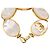 Bracciale rigido Chanel Gold Plated CC in Madreperla Dorato D'oro - vista 4
