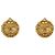 Orecchini a clip rotondi Chanel CC placcati oro D'oro