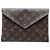Clutch Louis Vuitton Monogram Pochette Kirigami GM marrone