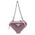 Borsetta Triangle Prada Mini in raso e pelle rosa con cristalli