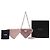 Borsetta Triangle Prada Mini in raso e pelle rosa con cristalli - vista 12