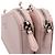 Borsetta Triangle Prada Mini in raso e pelle rosa con cristalli - vista 9