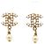 Orecchini Swing con perle finte placcati oro Chanel CC Gold con chiusura a lobo D'oro