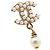Orecchini Swing con perle finte placcati oro Chanel CC Gold con chiusura a lobo D'oro - vista 3