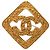 Spilla a Rombo Diamante Chanel CC placcata oro D'oro