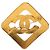 Spilla a Rombo Diamante Chanel CC placcata oro D'oro - vista 2