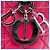 Borsa Lady Dior Medium in pelle d'agnello Cannage rosa con cuciture a contrasto - vista 5