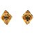Orecchini a clip Chanel CC placcati oro con strass e rhombus trapuntato D'oro - vista 2