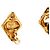 Orecchini a clip Chanel CC placcati oro con strass e rhombus trapuntato D'oro - vista 3
