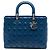 Borsa Lady Dior Large in pelle d'agnello Cannage blu