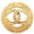 Spilla Chanel CC Rope placcata in oro D'oro