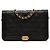 Borsa a tracolla Chanel Boy Wallet on Chain in pelle caviar matelassé nera Nero