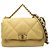Borsa Chanel 19 Flap Satchel Medium in pelle di agnello gialla Giallo