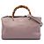 Bamboo Borsa Gucci Medium Shopper Satchel in pelle di vitello marrone con bambù