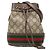 Borsa secchiello Gucci Mini GG Supreme Web Ophidia Beige