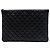 Clutch Chanel Large Quilted Caviar O Case Nera Nero