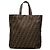 Shopping Tote Verticale Fendi Zucca Canvas Marrone