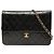 Borsa a tracolla Chanel Medium CC Quilted Lambskin Single Flap Nera Nero