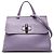 Gucci Medium Leather Bamboo Daily Satchel in Lila