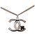 Collana con pendente Chanel CC in ottone e strass argento - vista 2