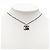 Collana con pendente Chanel CC in ottone e strass argento - vista 6