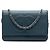 Borsa a tracolla Chanel CC Caviar Wallet On Chain Blu