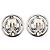 Orecchini a clip rotondi Chanel CC in ottone argentato Argento - vista 2