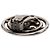 Orecchini a clip rotondi Chanel CC in ottone argentato Argento - vista 3