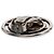 Orecchini a clip rotondi Chanel CC in ottone argentato Argento - vista 4