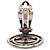 Orecchini a clip rotondi Chanel CC in ottone argentato Argento - vista 5
