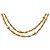 Collana lunga a catena con stazioni Chanel CC placcata oro D'oro - vista 2